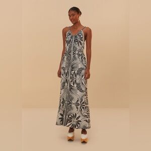 Farm Rio Off-White Elegance Scarf Jumpsuit